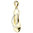 Chain with pendant thong – bicolor